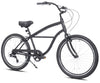 26" Haven Inlet 7 in Total Eclipse | Step Over 7 Speed Aluminum Beach Cruiser | Angled View