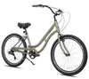 26" Haven Inlet 7 in Seagrass | Step Thru 7 Speed Aluminum Beach Cruiser | Angled View