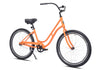 26" Haven Bay 1 in Sunset Orange | Step Thru Single Speed Beach Cruiser | Angled View