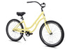 26" Haven Inlet 1 in Lemonade | Step Thru Single Speed Aluminum Beach Cruiser | Angled View