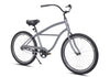 26" Haven Inlet 1 in Lighthouse Grey | Step Over Single Speed Aluminum Beach Cruiser | Angled View