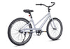 26" Haven Key 1 in Silver Fog | Step Thru Single Speed Aluminum Beach Cruiser | Back view