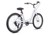 26" Haven Pointe 7 in Pearl Sea Spray | Step Thru 7 Speed Aluminum Comfort Cruiser | View from the Back