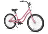 26" Haven Inlet 3 in Dusty Rose | Step Thru 3 Speed Aluminum Beach Cruiser | Angled View