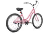 26" Haven Inlet 3 in Dusty Rose | Step Thru 3 Speed Aluminum Beach Cruiser | View from the Back