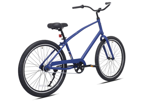26" Haven Pointe 1 in Matte Navy Depths | Step Over Single Speed Aluminum Comfort Cruiser | View from the Back