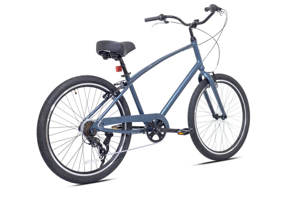 26" Haven Pointe 7 in Denim Blue | Step Over 7 Speed Aluminum Comfort Cruiser | View from the Back