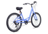 26" Haven Pointe 7 in Periwinkle | Step Thru 7 Speed Aluminum Comfort Cruiser | View from the Back
